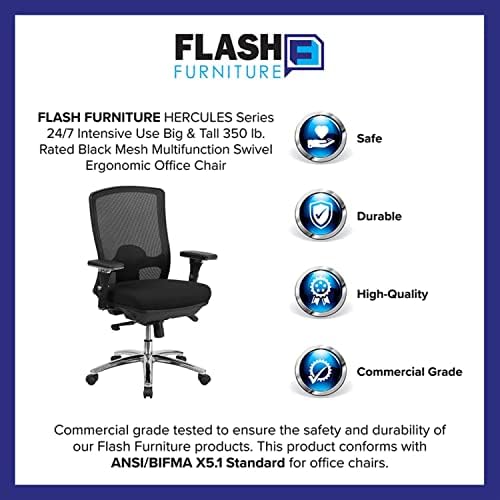 Серия Flash Furniture ХЕРКУЛЕС интензивно използване 24/7 Голям и висок 350 паунда. Многофункционално управляемият