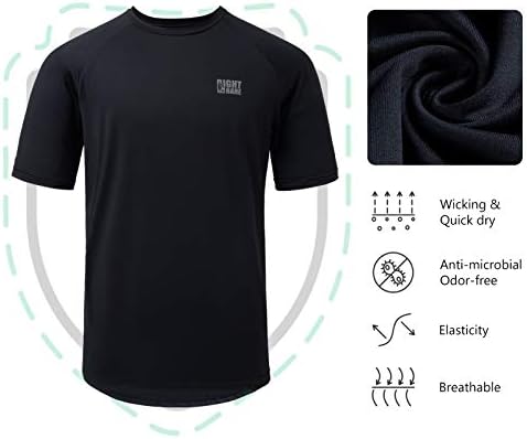 Мъжки тениски Lightbare Dry Fit с Къс ръкав, Леки Тениски със Защита От Миризмата за практикуване на Джогинг и спорт