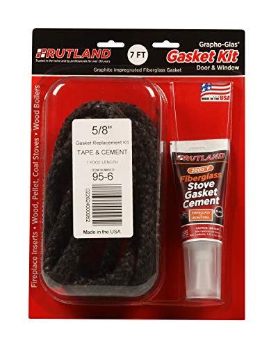 Комплект плоски уплътнения с графитовой омасляване Rutland Products 95-6, 5/8 x 3/16x 84, черен