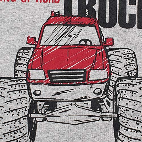 Warmbaby Monster Truck Ризи Децата Бебе Момче Тениска С Къс Ръкав