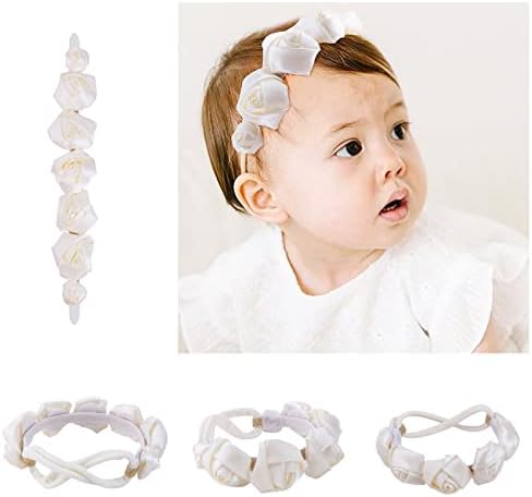 mligril, комплект от 3 бр. цветни чалми на главата за малки момичета -еластична лента за коса, crown, цветни маски за новородено дете