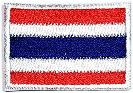 Kleenplus 1,2X1,7 инча. Ленти с флага на Тайланд, националният флаг на страната, военната тактическа бродирана апликация,