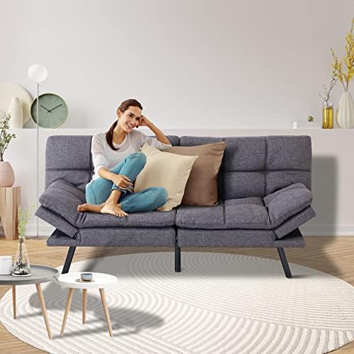 Разтегателен диван Opoiar Futon, Модерен разтегателен диван, Futon с ефект на паметта, Разтегателен диван, Компактен диван