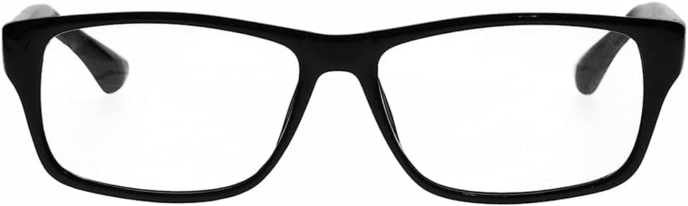 Очила за четене VS EYEWEAR от истинско стъкло с прозрачни лещи от истинско стъкло в пластмасова рамка, за Apollo II