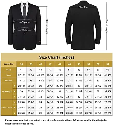 Мъжки костюм Teemlanny Класически намаляване с разделители, Бизнес и Ежедневни Яке на Две Копчета, Сако и Панталони В Пакет