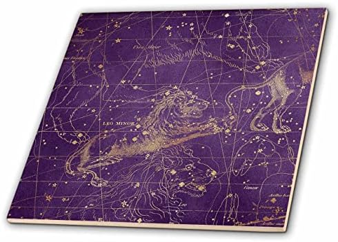 Триизмерна реколта звездна карта. Съзвездие Малък Лъв - Плочки (ct_353933_1)