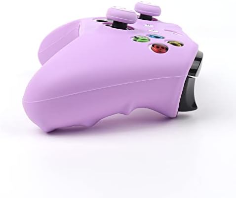 Кожата контролер RALAN Xbox One лилаво, противоскользящий силиконов защитен калъф за контролер, съвместим с Xbox One S /