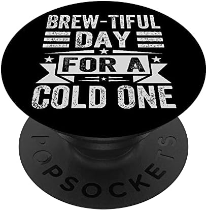 Успешен ден за студена бира - Смешни Craft Beer Гай PopSockets С възможност за смяна на PopGrip