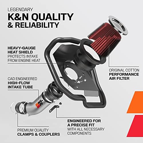Комплект въздух студен въздух K &N: Увеличава ускорението и ръмжене на двигателя, гарантирано увеличаване на мощността до