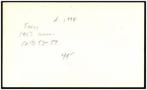 Картичка с автограф на Кен Джексън 3x5 Texans Colts D:1998 91204 с Автограф - MLB Cut Signatures