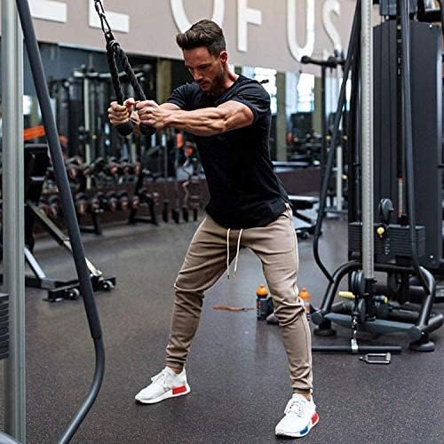 COOFANDY Мъжка Тениска за тренировка на мускулите, 2 опаковки, Тениска за Фитнес, Културизъм, Тениска с Къс Ръкав