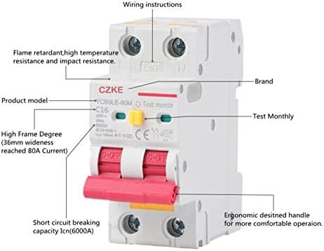 Автоматичен прекъсвач остатъчен ток MAMZ 2P 4P 230 В RCBO MCB 30 ma със защита от претоварване работен ток и изтичане на