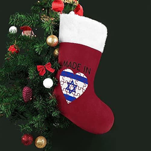 Произведено в Израел Коледен Окачен Отглеждане на Сладък Дядо Чорап за Коледно Украса Украса Подаръци
