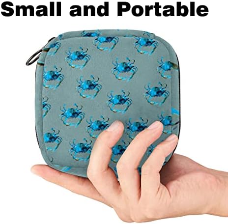 Чанта за съхранение на Хигиенни Кърпички със Сини раци или, Чанта за Менструални Тампони, Втулки за Чорапогащи, Притежателят