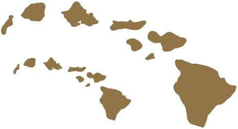 Остров Хавай Верига Винилови Стикери Хавайски Острова Етикети Бели Стикери На Автомобилни Стъкла