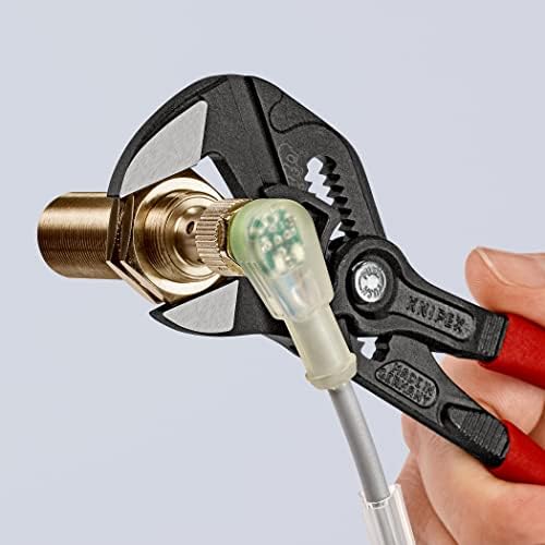 Клещи Knipex Гаечен ключ, клещи и гаечен ключ в един инструмент сив атраментированный, с пластмасово покритие 180 мм (карта на самообслужване / блистер) 86 01 180 SB