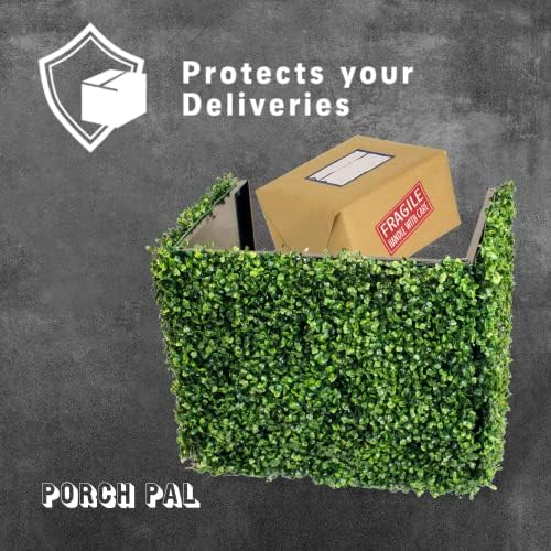 Анти-кражба на кутия за доставка на колети PorchPal на открито - Скрива вашите колети - Изглежда като жив плет, помага за предотвратяване