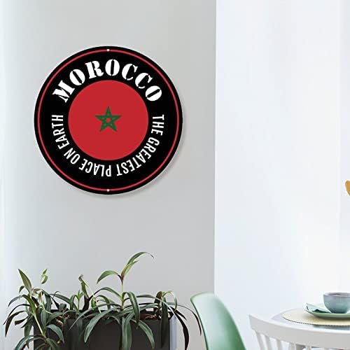 Най-голямото Място На Земята Метален Знак за Флаг Мароко Добре Дошли Врата Знак на Индивидуални Метални Художествени Стенни Стикери Декор на стените на фермерска ?