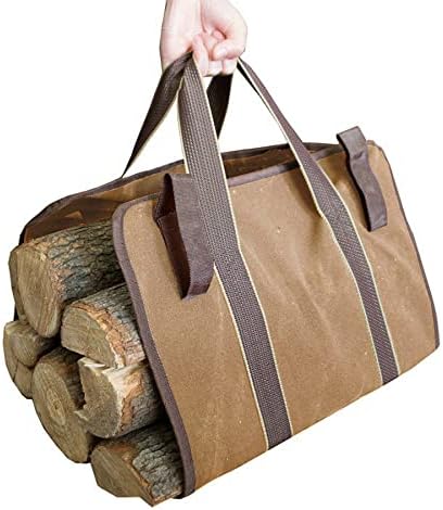 Супер Размер Холщовая Чанта за носене на Дърва за огрев За Къмпинг, Държач за носене на Открито, Чанта За съхранение