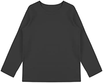 Mufeng/ Детско топлинна бельо За Момчета и Момичета, Обикновена Блузи с дълъг Ръкав и кръгло деколте, Памучни