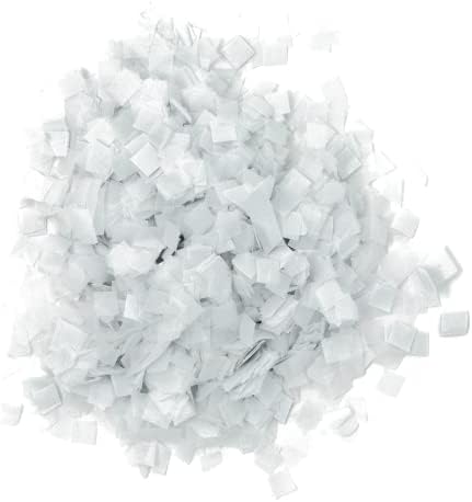 Идеалното конфети - снежна конфети от бяла фина квадратна цигарена хартия (1 кг) - 1/4 инча