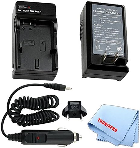 Автомобилно/Домашно Зарядно устройство Tronixpro за DMW-BLC12 Акумулаторни батерии за фотоапарат Panasonic Lumix DMC-GH2, DMC-G5, DMC-FZ200, камери BLC12, DMC-G6, DMC-GH2K, DMC-GH2S + Кърпа от микрофибър