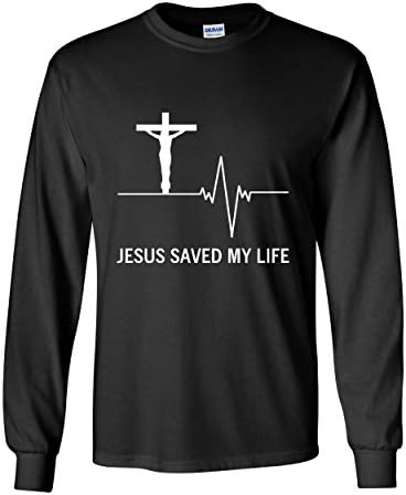 Исус е Спасил Живота Ми Тениска с дълъг Ръкав Християнската Религия е Вяра Бог