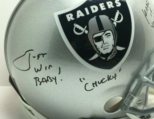 Джон Gruden Подписа каска Sin City Original / Чъки / Стучи, ако ти си с мен! JSA - Каски NFL с автограф