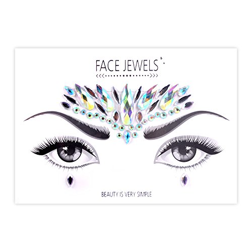 Lady Face Up Скъпоценни Камъни са залепени на Кристали Русалка Bindi Кристали Бижута Блестящи Очи и Временни Татуировки