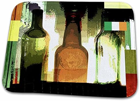 3. Начертайте Четирите зелени полета ирландски дизайн от разноцветного стъкло... - Постелки за баня (rug-20468-1)
