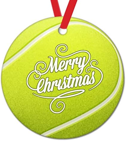 Тенис топката Коледна Декорация за деца, Подарък за Фен на Тениса, Коледни Украшения за Елха, Подарък за Феновете