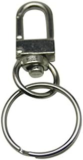 Универсален Сребро Нокът с цип карабинер с дължина 1,53 инча, отточна тръба на шарнирна връзка 1 ключодържател,