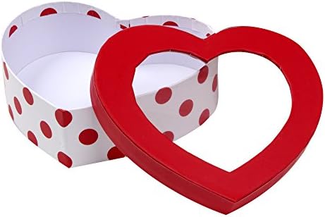 Подаръчни кутии във формата на сърце за Свети Валентин с Прозорец, 3 опаковка, Кутия за Предложения под формата на Сърца