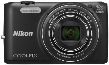 Nikon COOLPIX S6800 16-Мегапикселова цифрова камера, Wi-Fi CMOS с обектив NIKKOR с 12-кратно увеличение и видео с висока резолюция 1080p (черна) (спиране на производството от производите