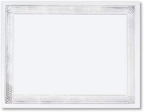 Сертификати PaperDirect Silver on White Elite Специалност, 8½ x 11, поставяне на фолио, 50 броя