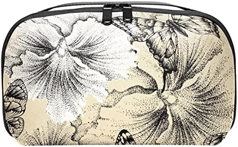 Водоустойчиви козметични чанти, пътни козметични чанти с лилава пеперуда, Многофункционални преносими, козметични