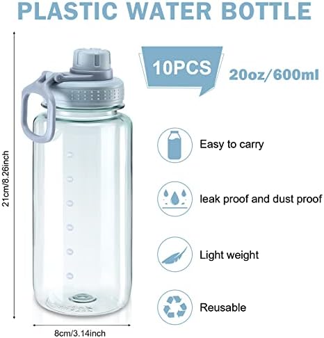 Shellwei 10 20 грама Бутилка за Вода на Едро на Пластмасови Бутилки За Вода, Бутилки за Вода За Многократна употреба