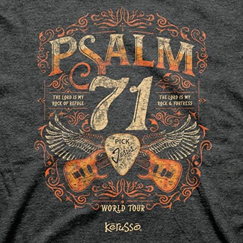 Християнската тениска Kerusso - Псалм 71 - въглен Хедър