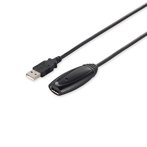 バッァァァー Кабел-ретранслатор Buffalo BSUAAR250BK USB 2.0 (A-A) на 16.4 ft (5,0 м), черен