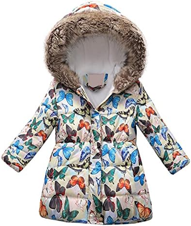 Зимата Гъст Топло ветрозащитное Палто с качулка за малки момичета, Горна дреха, Яке, Палто за Малки Момичета от