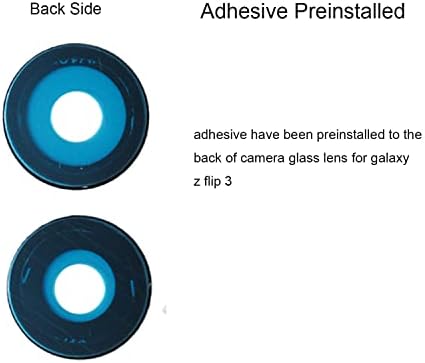 Xinidc 2 ЕЛЕМЕНТА OEM Оригинална Подмяна на Стъкло на обектива на Камерата за Samsung Galaxy Z Flip 3 5G F7110 с предварително