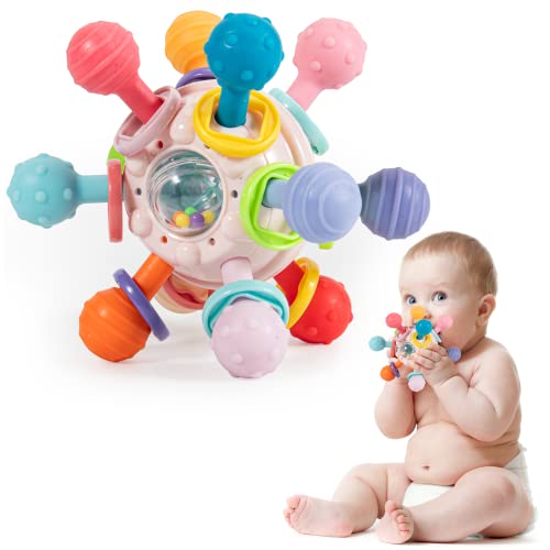 Играчки за никнене на млечни зъби Daboot за бебета 0-6 месеца, Бебешки Сензорни играчки-топки за никнене на млечни зъби, Лесно Тенис, Детски играчки-Дрънкалки, за никнен?