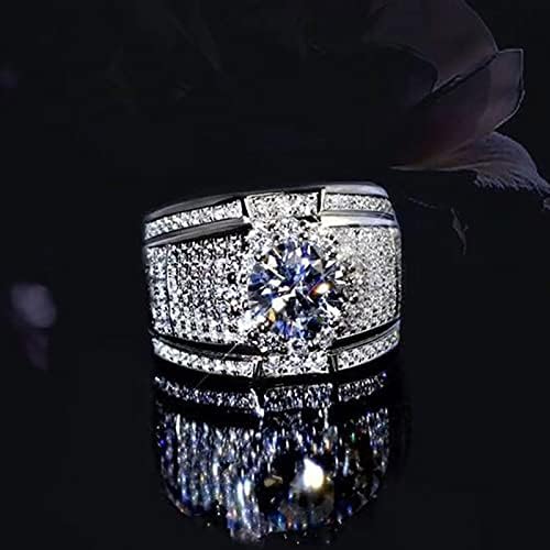 2023 Ново Бижу Пръстен с Покритие покритие от Сплав с диамантен пръстен, Подарък за Рожден Ден, Годежен Пръстен за Младоженци, Буксирное Пръстен, Бижута за Жени (Сребр