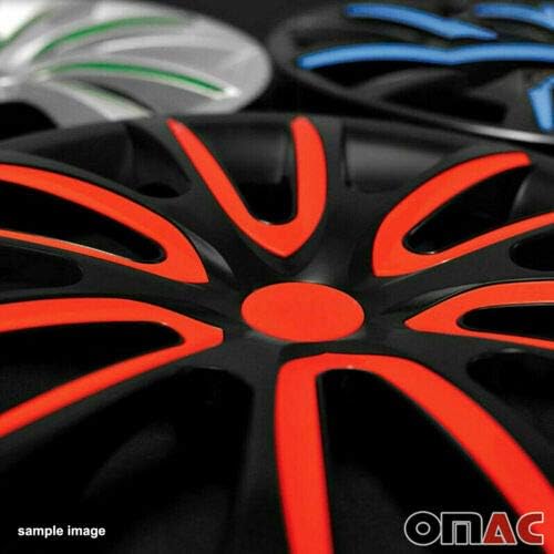 Джантите OMAC 16 инча за Honda Civic Черно-оранжеви 4 бр. Капака Джанти - Шапки ступиц - Подмяна на външната повърхност на автомобилни гуми
