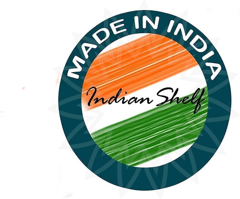 Индийска Дървена рамка, която да запушва за рафтове | Врата Клин в Цветен Модел за ръчна работа | Горчично-Бял