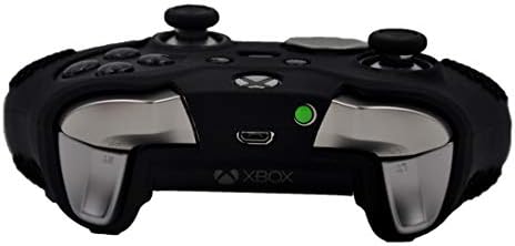 Силиконов калъф SKINOWN Skin Case Противоскользящий Защитен Калъф за контролера на Xbox One Elite с 2 Дръжки за палеца (черен)