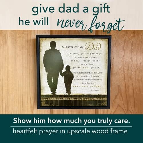 DEXSA Молитва за баща ми Мольбертовая дъска с дървена рамка за Деня на бащата, подарък на баща ми на рожден Ден | Произведено