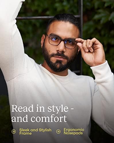 Четец Gander Premium за мъже / жени. Синя светлина Блокира Стъклени очила за четене. Елегантен стил, с кутия пролетта