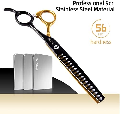 Ножици за подстригване на кучета FOGOSP, Черно със злато, два цвята Ножици за подстригване на кучета, 6,5 , Ножици