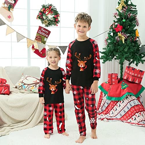 И Семейни Коледни пижама в клетката, Комплект Коледни пижам за цялото семейство, Еднакви Пижами за цялото семейство